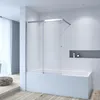 AQUALAVOS Duschwand für Badewanne mit Schiebetür Produktbild-Vorschau 1