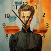 Wallario Design Wanduhr Visionäre Chemikerin aus Echtglas, Produktbild-Vorschau 1