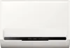 A front view of a white and gray projector. Produktbild-Vorschau