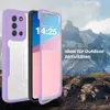 A phone case and phone are displayed in front of a mountainous landscape. Produktbild-Vorschau