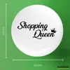 Huuraa Button Shopping Queen 25mm rund mit Sicherheitsnadel Produktbild-Vorschau 3