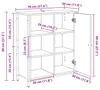 vidaXL Kredens dębowy Artisan 70 x 30 x 80 cm materiał Podgląd zdjęcia produktu 8