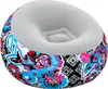 An inflatable chair with a colorful graffiti-like floral pattern. Produktbild-Vorschau