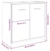 vidaXL Spodní skříňka pod umyvadlo Sonoma dub 60x33x60 cm Náhled obrázku produktu 7