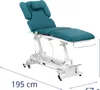 A medical or massage table shown from a side-diagonal angle against a white background. Náhled obrázku produktu