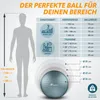 TRESKO Balle de gymnastique (Cool-Grey-Blue, 85cm) avec Voir les images du produit 5