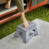 Klappbarer Tritthocker Kunststoff anthrazit 35 x 28 x 22 cm Produktbild-Vorschau 6