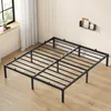 A metal bed frame is shown in a room with a window and curtains. Produktbild-Vorschau
