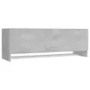 The Living Store Kleiderschrank Betongrau 100x32,5x35 cm Produktbild-Vorschau 2