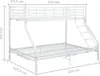 vidaXL Etagenbettgestell Weiß Metall 140x200 cm/90x200 cm Produktbild-Vorschau 10