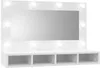 vidaXL Spiegelschrank mit LED Weiß 90x31,5x62 cm Produktbild-Vorschau 1