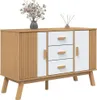 vidaXL Credenza OLDEN bianca e marrone 114x43x73,5 cm in Anteprima dell’immagine prodotto 5