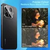 A product image showcasing a phone case and comparing its camera protection quality with other products. Produktbild-Vorschau