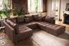 riess-ambiente XXL-Wohnlandschaft KENT 305cm antik braun Produktbild-Vorschau 3