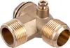 A brass check valve with threaded connections. Anteprima dell’immagine prodotto