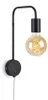 Bettleuchte Nachttischlampe Retro 1xE27 25 W schwarz matt Produktbild-Vorschau 1