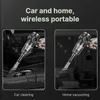 A split image showing a portable vacuum cleaner being used for car cleaning and home vacuuming. Náhľad obrázku produktu