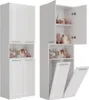 BDW Armoire de salle de bain, 2 paniers à linge, 2 portes Voir les images du produit 1