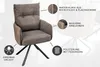 A chair with callouts highlighting its features. Produktbild-Vorschau