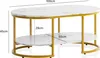 Konferenčný stolík FineBuy 100 x 60 x 45 cm, biely, vzhľad Náhľad obrázku produktu 3