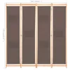 vidaXL 4-teiliger Raumteiler Braun 160 x 170 x 4 cm Stoff Produktbild-Vorschau 8
