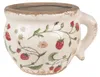 Clayre & Eef Pot de fleurs 17x14x12 cm Beige Rouge Voir les images du produit 1