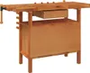 vidaXL Pracovní stůl se zásuvkou a svěráky 124 x 52 x 83 cm Náhled obrázku produktu 6