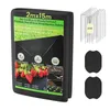 A product image showing weed barrier fabric and accessories. Produktbild-Vorschau