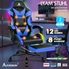 Fotel gamingowy z masażem ALFORDSON, fotel wyścigowy z Podgląd zdjęcia produktu 4