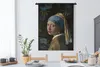MuchoWow® Wandteppich Wandbehang Mädchen mit Perlenohrring Produktbild-Vorschau 3