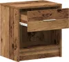 A wooden nightstand with an open drawer, shown against a white background. Náhled obrázku produktu
