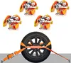 4x Spanngurte Autotransport Zurrgurt Radsicherung PKW KFZ Produktbild-Vorschau 1