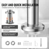 An instructional image showing the installation steps for a metal handrail, along with the included hardware. Anteprima dell’immagine prodotto