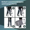 Collage of four images showing how to fold a chair. Produktbild-Vorschau