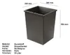 Hailo Inneneimer 1139029 55L dunkelgrau Kunststoff Produktbild-Vorschau 2