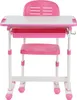 A pink and white children's desk and chair set. Produktbild-Vorschau