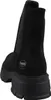 A black Chelsea boot is shown from the back, standing on a white background. Produktbild-Vorschau
