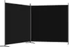 vidaXL Paravento a 2 ante, nero, 348 x 180 cm, in tessuto Anteprima dell’immagine prodotto 12