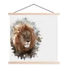 MuchoWow® Textilposter Löwe - Linie - Farben 40x40 cm mit Produktbild-Vorschau 1