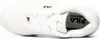 A top-down view of a white Fila sneaker. Podgląd zdjęcia produktu