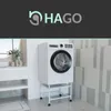 HAGO24 Waschmaschinen-Untergestell Weiß 62,5x53,5x45cm Produktbild-Vorschau 7