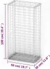 vidaXL Koš na kámen Gabion s víkem Pozinkovaný drát 100 × Náhled obrázku produktu 6