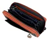 An open wallet with multiple compartments, showing the interior lining. Anteprima dell’immagine prodotto