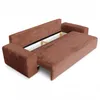 Cord Schlafsofa 3-Sitzer 265 x 105 cm Ziegelrot mit Produktbild-Vorschau 5