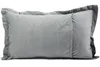 2-Set SAMT KISSENBEZUG mit Stehsaum 40x60cm ASCHGRAU Produktbild-Vorschau 2