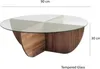 Skye Decor, Lily - Walnut, tables basses, noyer, verre, 90 Voir les images du produit 9