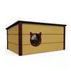 QLS Zateplený dřevěný domek pro kočky 73×52×38 cm se Náhled obrázku produktu 9