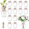 12 Stück Kleine Glasvasen, 125ml Mini Glasvasen mit Produktbild-Vorschau 1