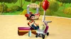 A LEGO scene depicting a park setting with a father and baby, a hot dog stand, and a stroller. Podgląd zdjęcia produktu