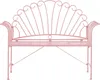 BELIANI 2-Sitzer Gartenbank mit Beistelltisch Rosa Eisen Produktbild-Vorschau 4